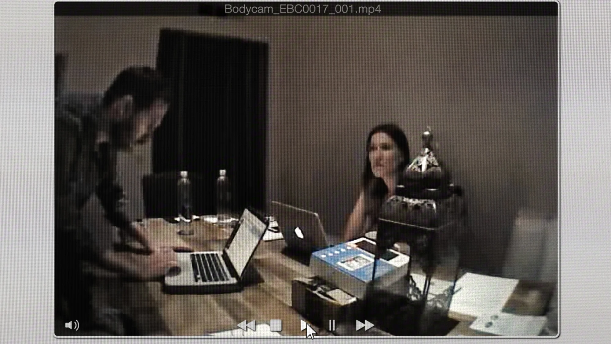 Ian Diaz and his wife Angela captured on bodycam footage in 