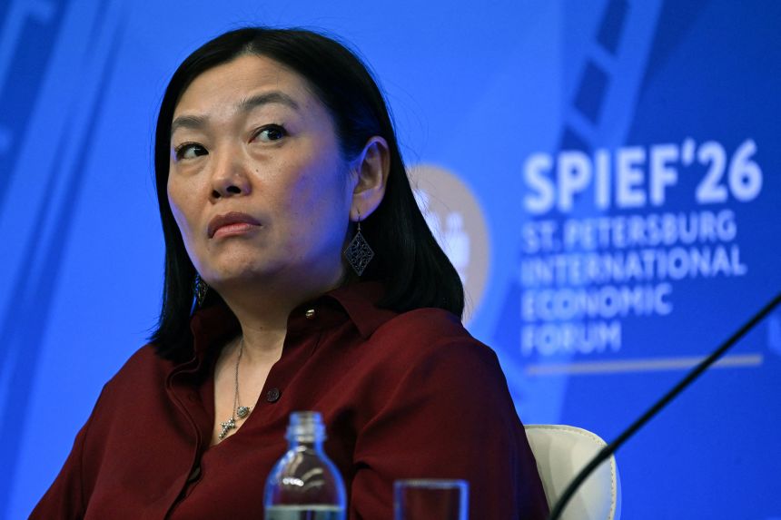 Russia's largest online retailer Wildberries CEO Tatyana Kim attends the St. Petersburg International Economic Forum (SPIEF) on June 5.