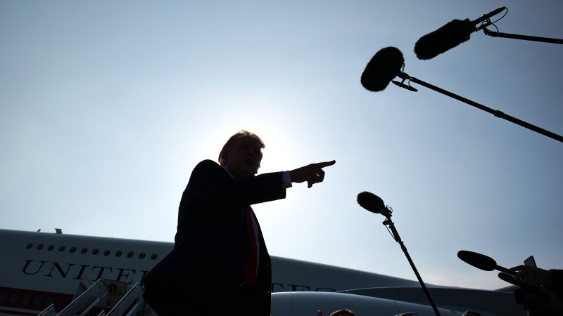 At White House Correspondents’ Dinner do-over, Trump meets a press corps under his pressure