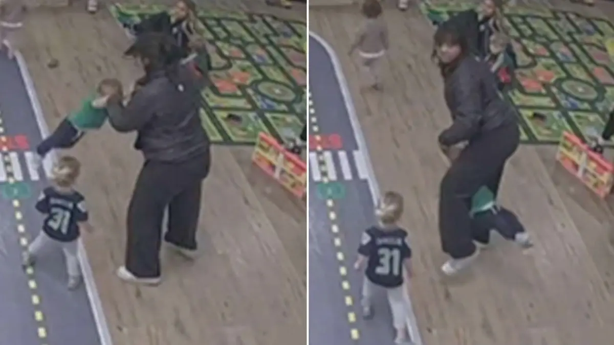 Split image of screenshots of the incident