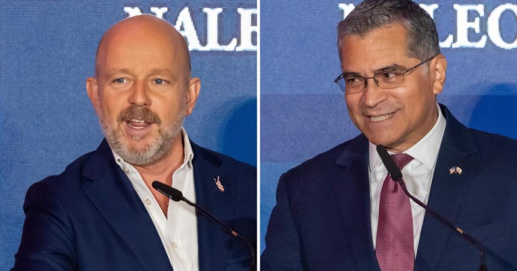 In dueling L.A. speeches, Becerra and Hilton give preview for November
