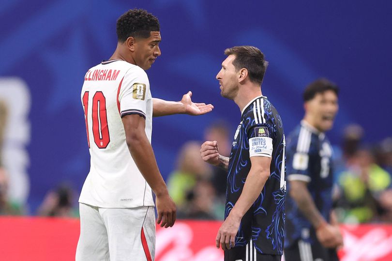 Jude Bellingham and Lionel Messi in heated halftime exchange in World Cup semifinal