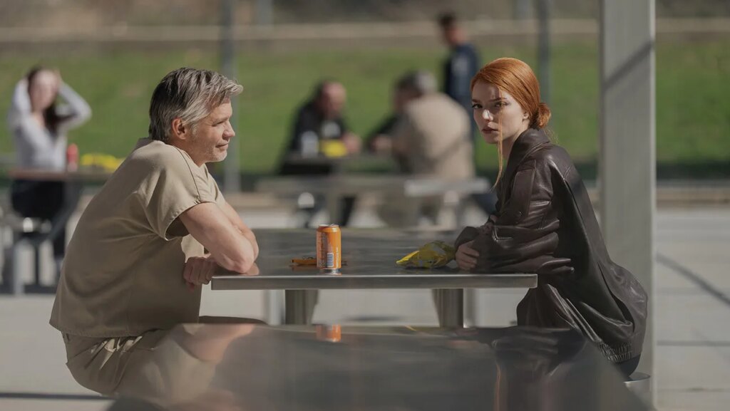 Timothy Olyphant and Anya Taylor-Joy in Lucky