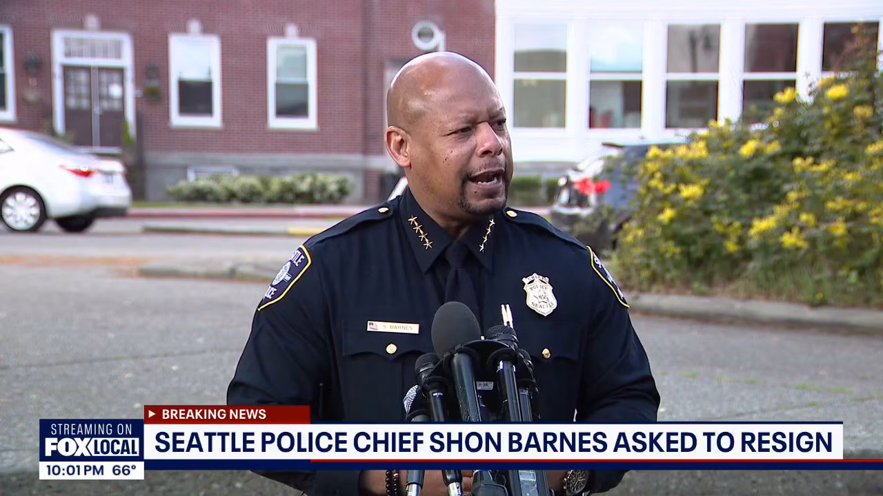 Seattle police Chief Shon Barnes dismissed by Mayor Katie Wilson