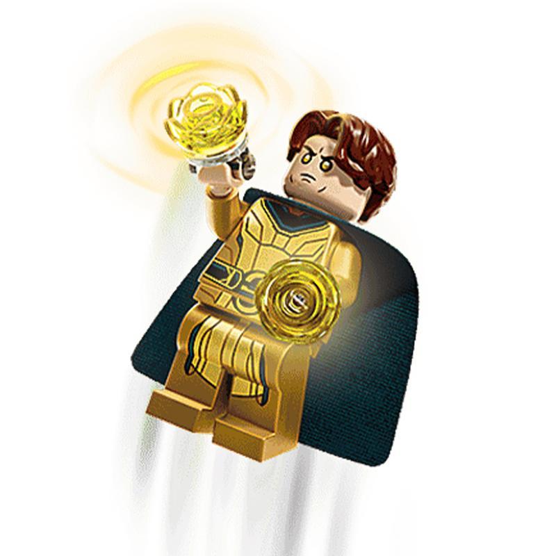 Sentry using superpowers in Avengers Doomsday LEGO set.