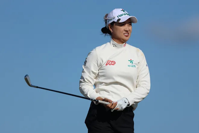 Minjee Lee of Australia plays her second shot on the fifteenth hole during the second round of the AIG Women's Open 2026 at Royal Lytham & St. Annes on July 31, 2026 in Lytham St Annes, England.