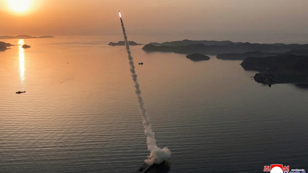 North Korea's Hwasong-11LA ballistic missile during a test launch.