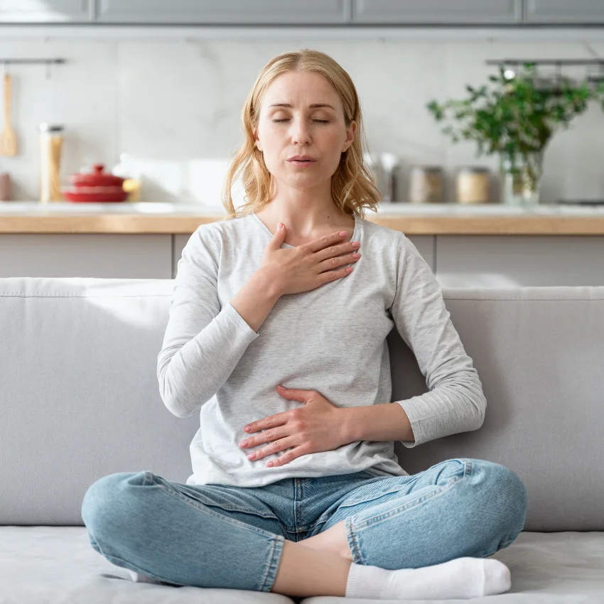responsible millennial woman taking care of her mental health