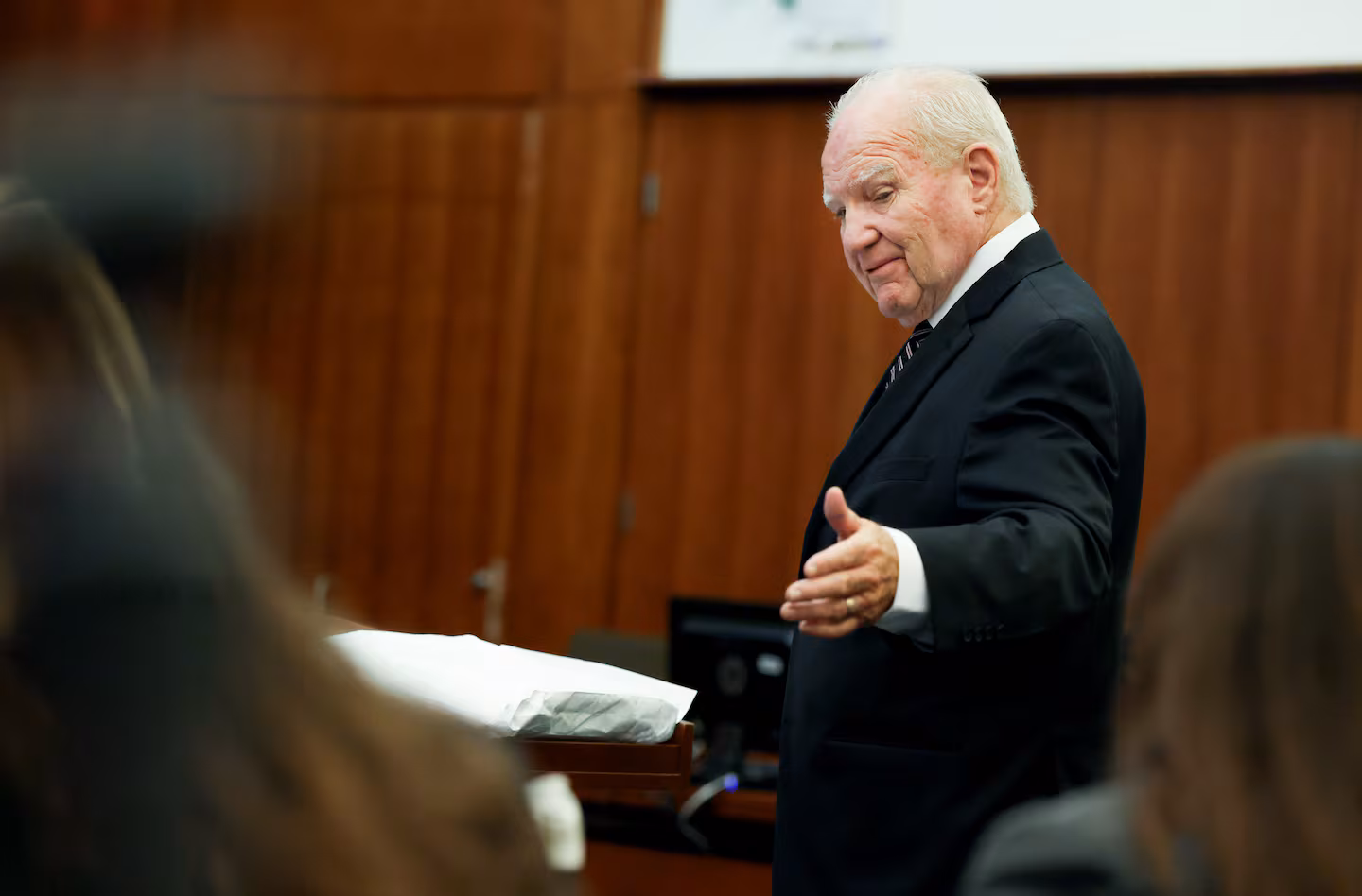 Defense Attorney Kevin Reddington in court at his client Lindsay Clancy's murder trial.