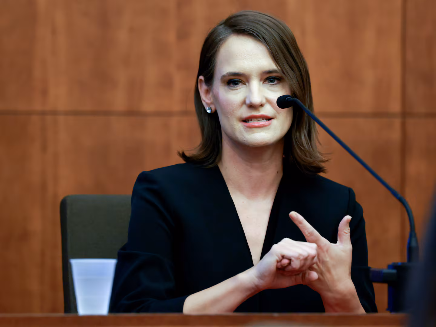 Rebecca Jollotta, a psychiatric Nurse practitioner who was involved in Lindsay Clancy’s treatment, testified at Clancy’s murder trial in Plymouth, Mass. on Tuesday, August 11, 2026.