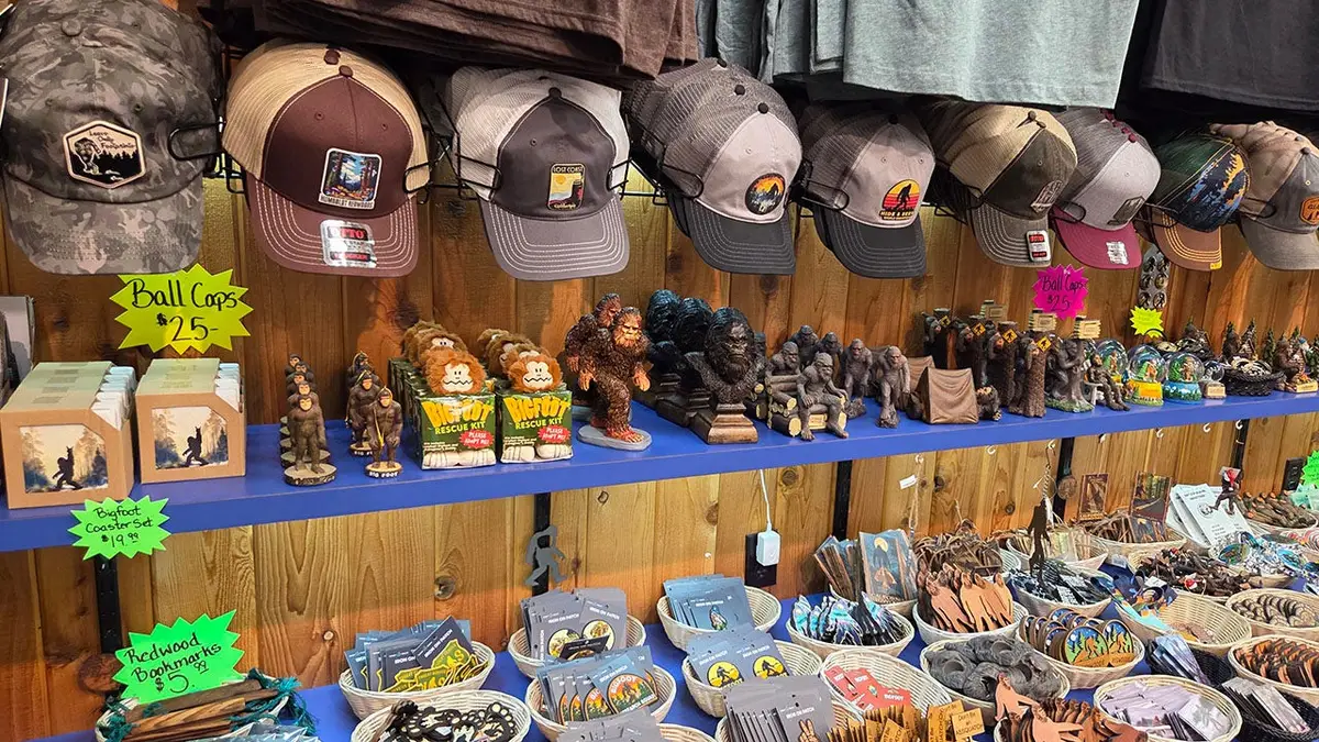 Screencaps reader Jim T in San Diego encountered a Bigfoot shop in the wild.