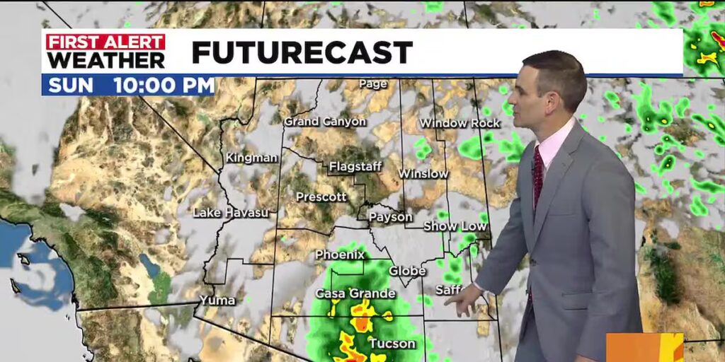 Blowing dust moves through Phoenix metro
