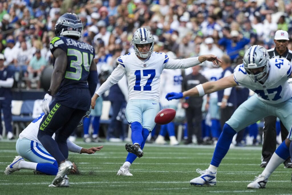 Cowboys' Brandon Aubrey recalls how his career began with a missed PAT