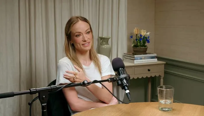 Olivia speaking in an interview