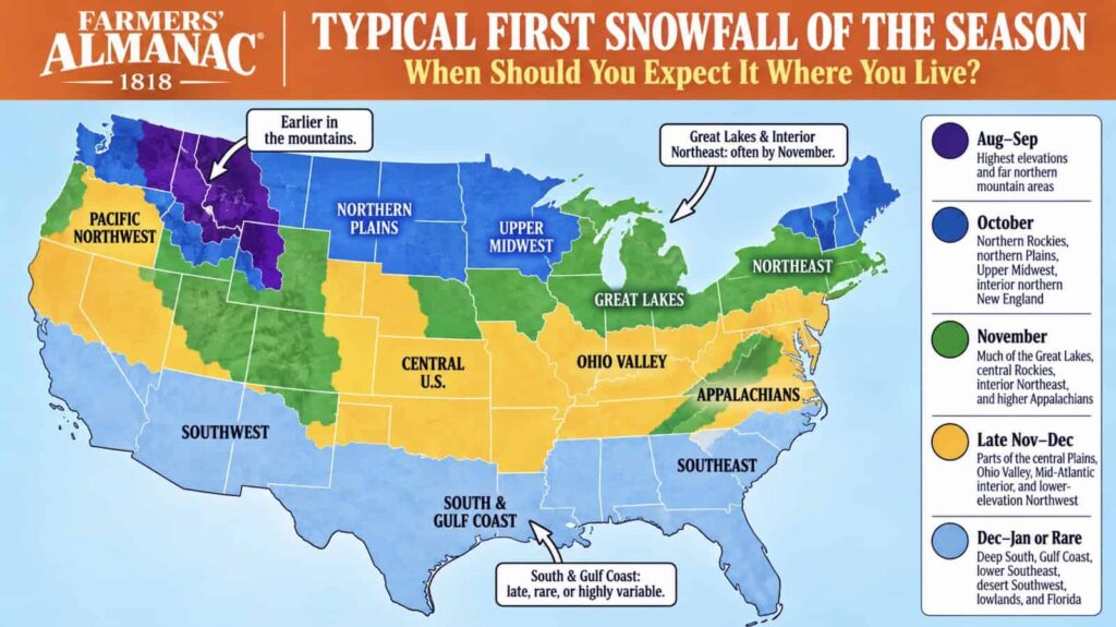 First Snowfall Where I Live: When to Expect Snow