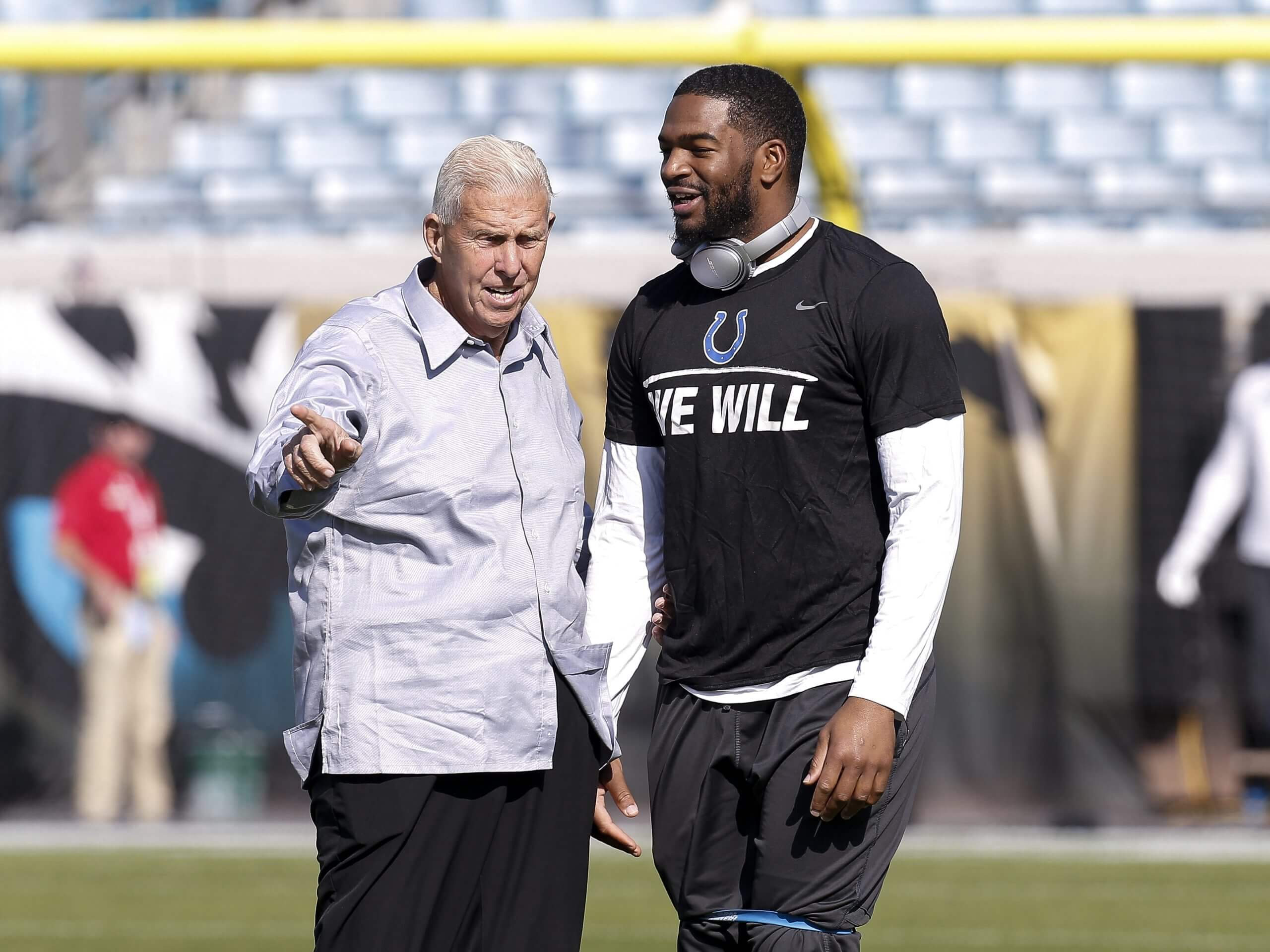 Bill Parcells and Jacoby Brissett