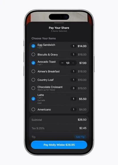 Apple Cash Bill Splitting iOS 27