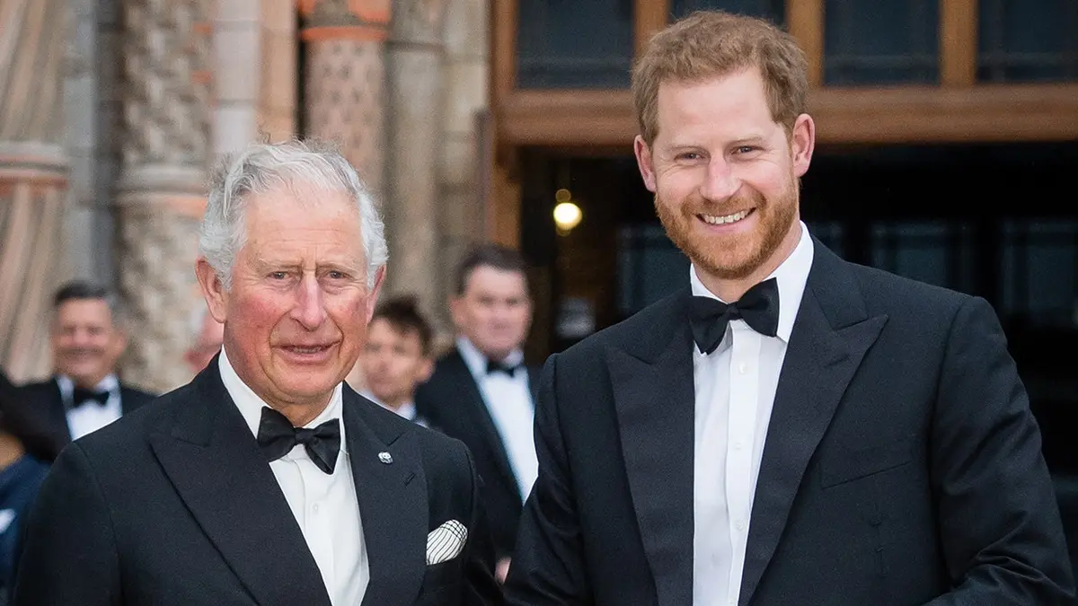 Prince Charles and Prince Harry attend the Our Planet premiere at Natural History Museum in London.