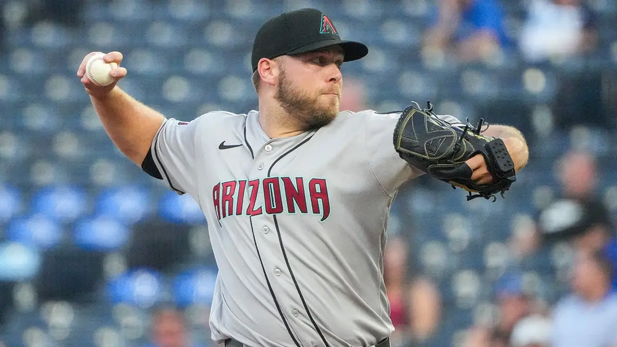 Corbin Burnes delivers a pitch during a game at Kauffman Stadium.