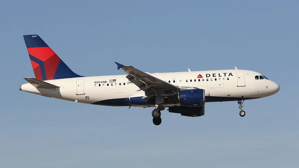 Delta Air Lines plane in flight