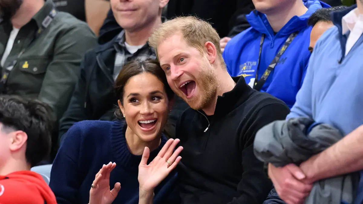Meghan, Duchess of Sussex and Prince Harry, Duke of Sussex attending wheelchair basketball event