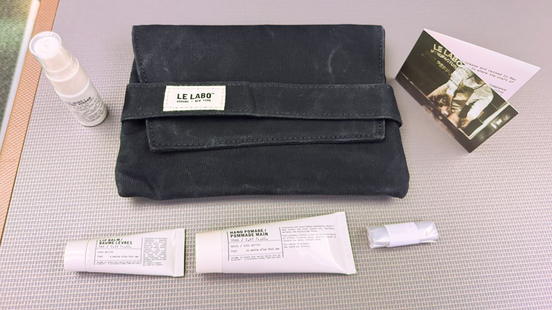 Singapore Airlines business class Le Labo amenity kit