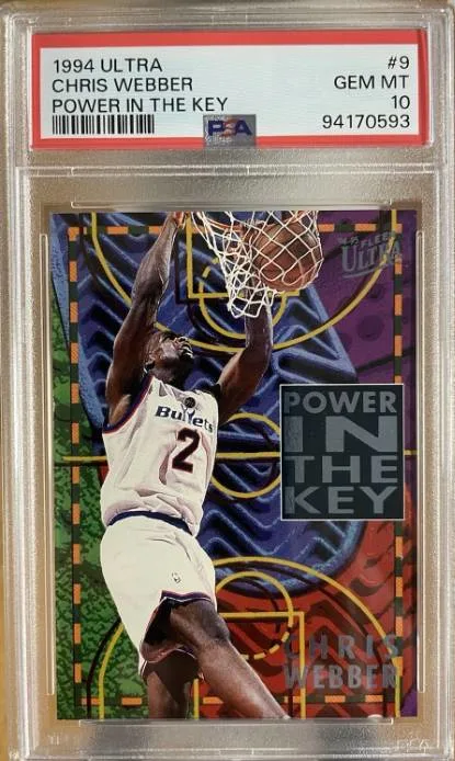 Webber's 1994 Ultra Power in the Key is one of very few releases from that year that show him in a Bullets uniform.