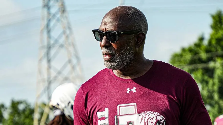 Texas Southern Head Coach Cris Dishman at 2026 Fall Camp at Alexander Durley Stadium in Houston, Texas.