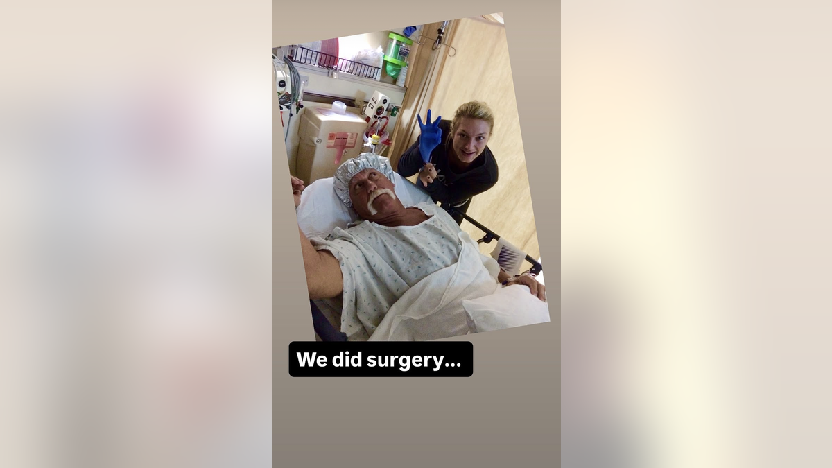 Brooke and Hulk Hogan in the hospital