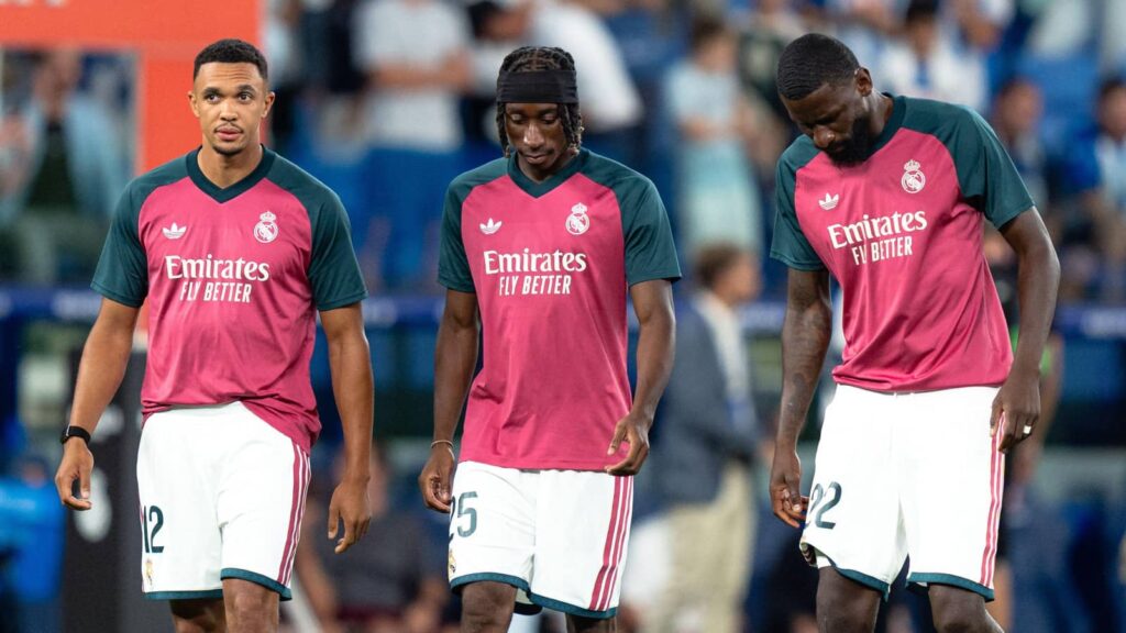 Real Madrid stars Trent Alexander-Arnold, Yan Diomande and Antonio Rudiger